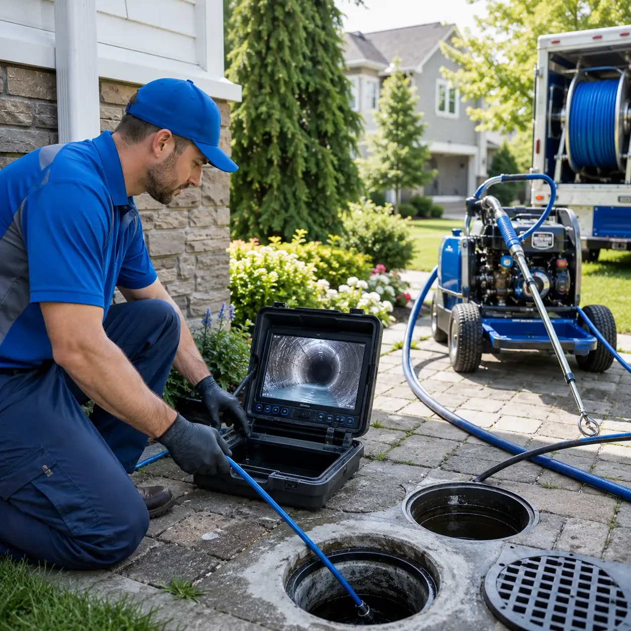 Outdoor drain cleaning professionals serving Belfast, ME